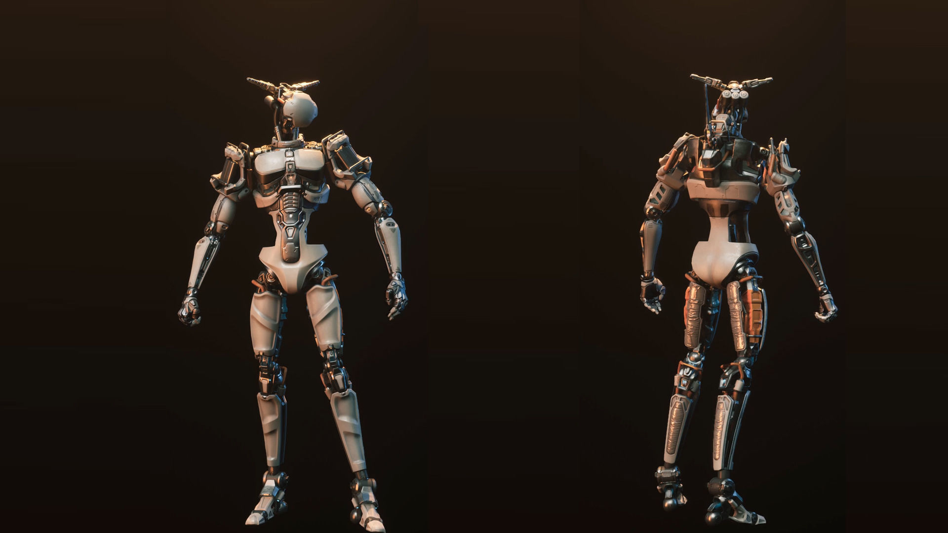 Sci Fi Samurai Robot Low-poly 3D model_3
