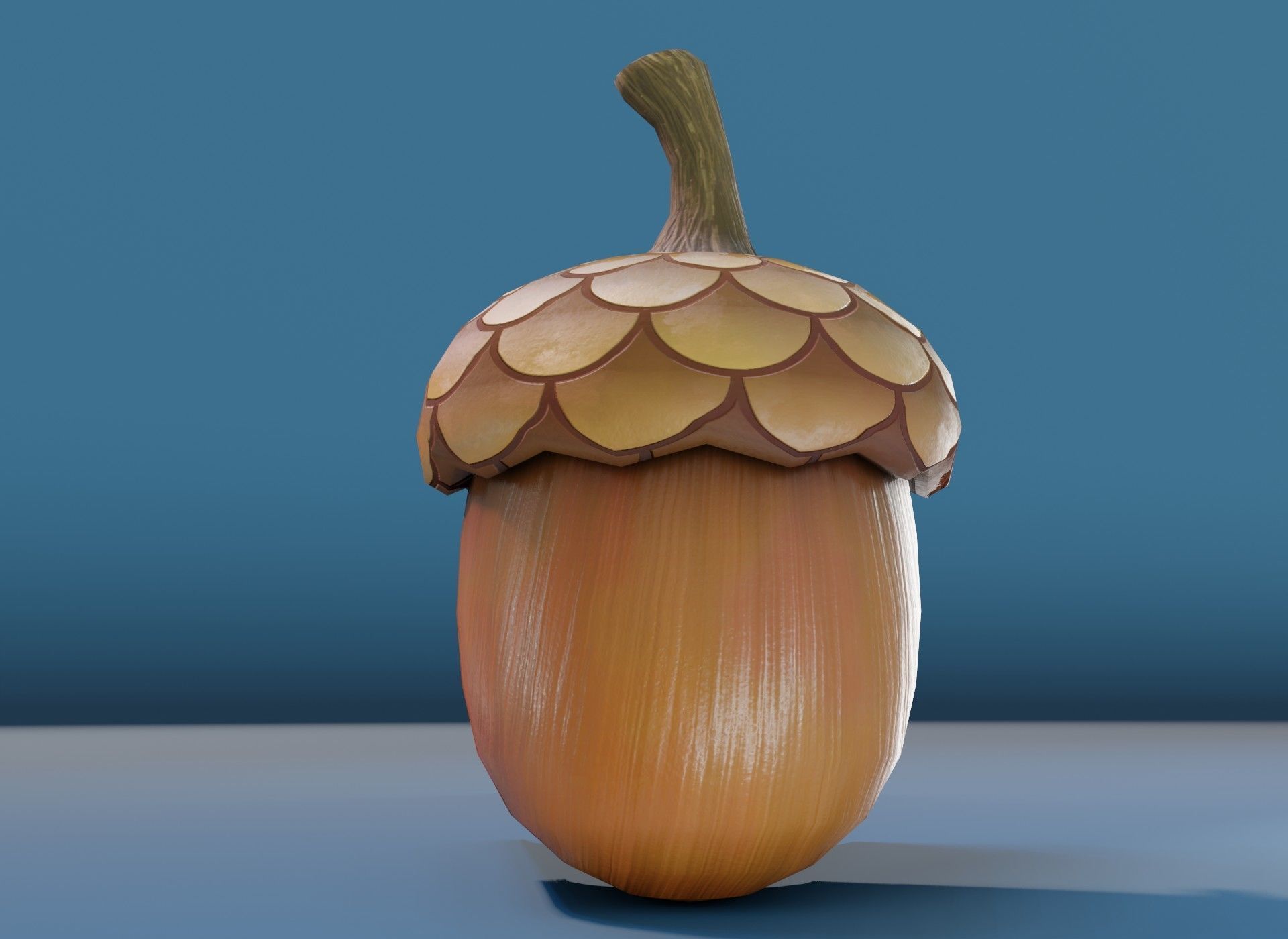 Cartoon Acorn 3D Model Low-poly 3D model_18