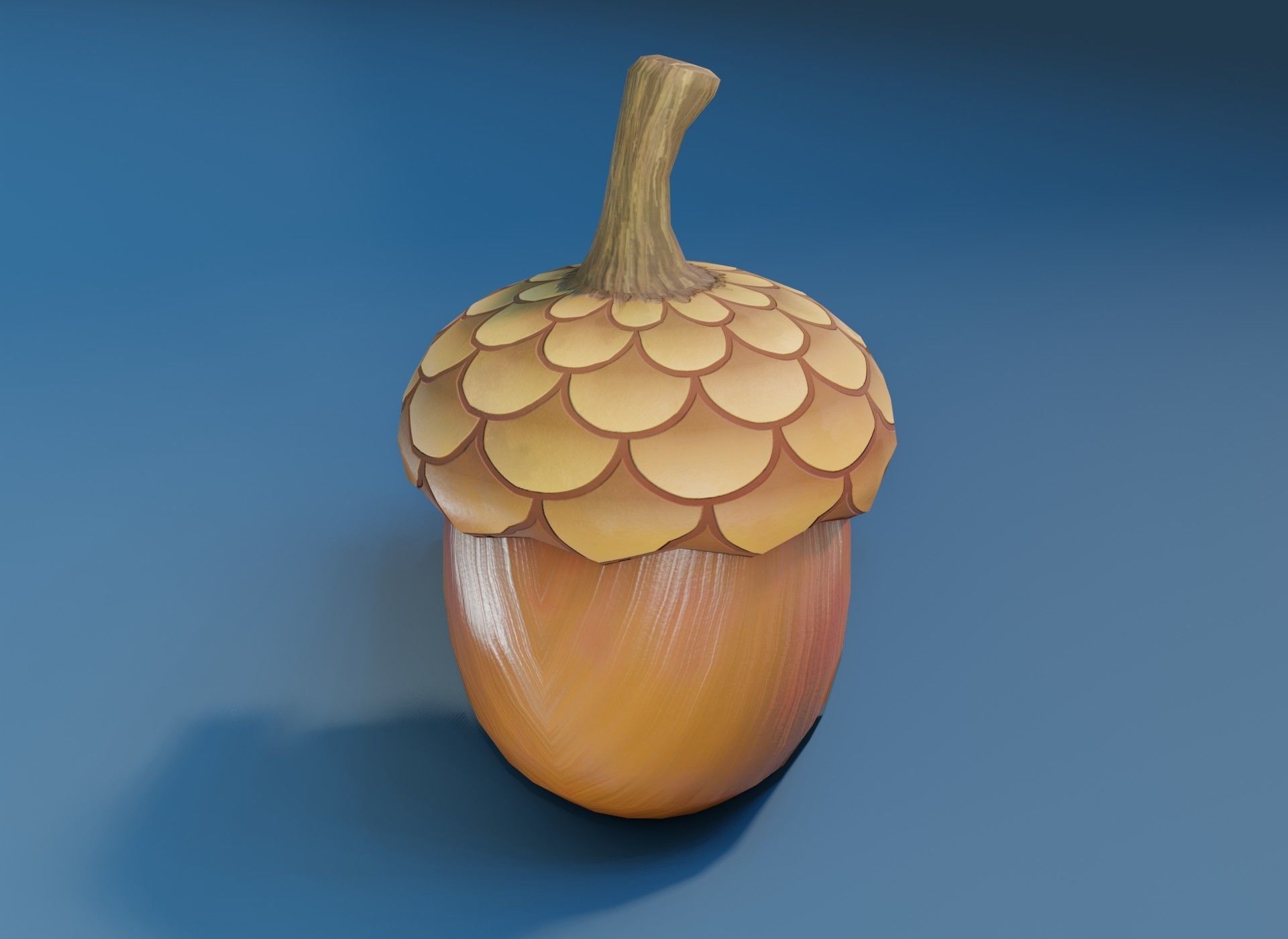 Cartoon Acorn 3D Model Low-poly 3D model_15