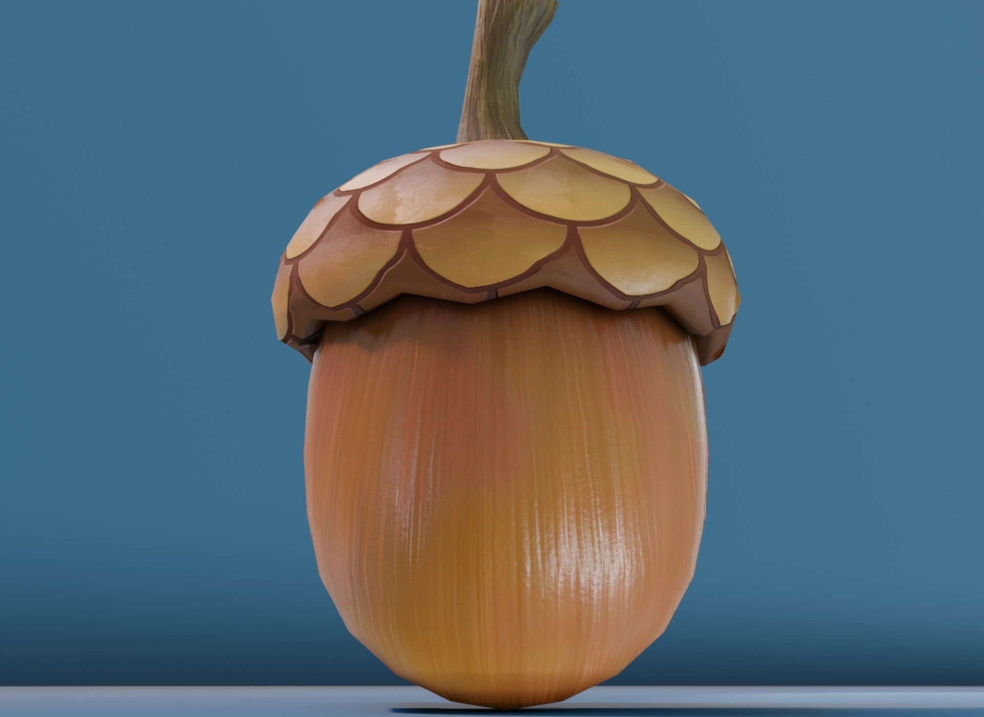 Cartoon Acorn 3D Model Low-poly 3D model_9