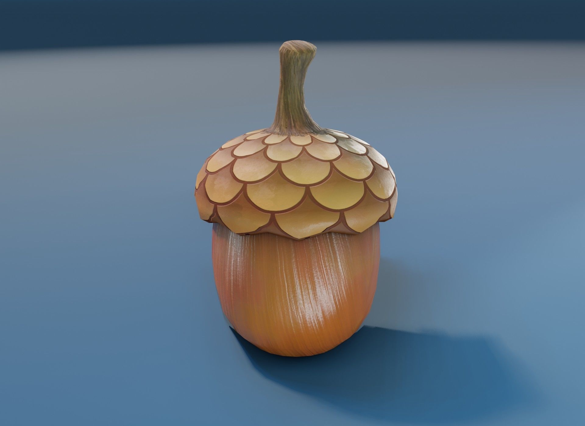 Cartoon Acorn 3D Model Low-poly 3D model_20