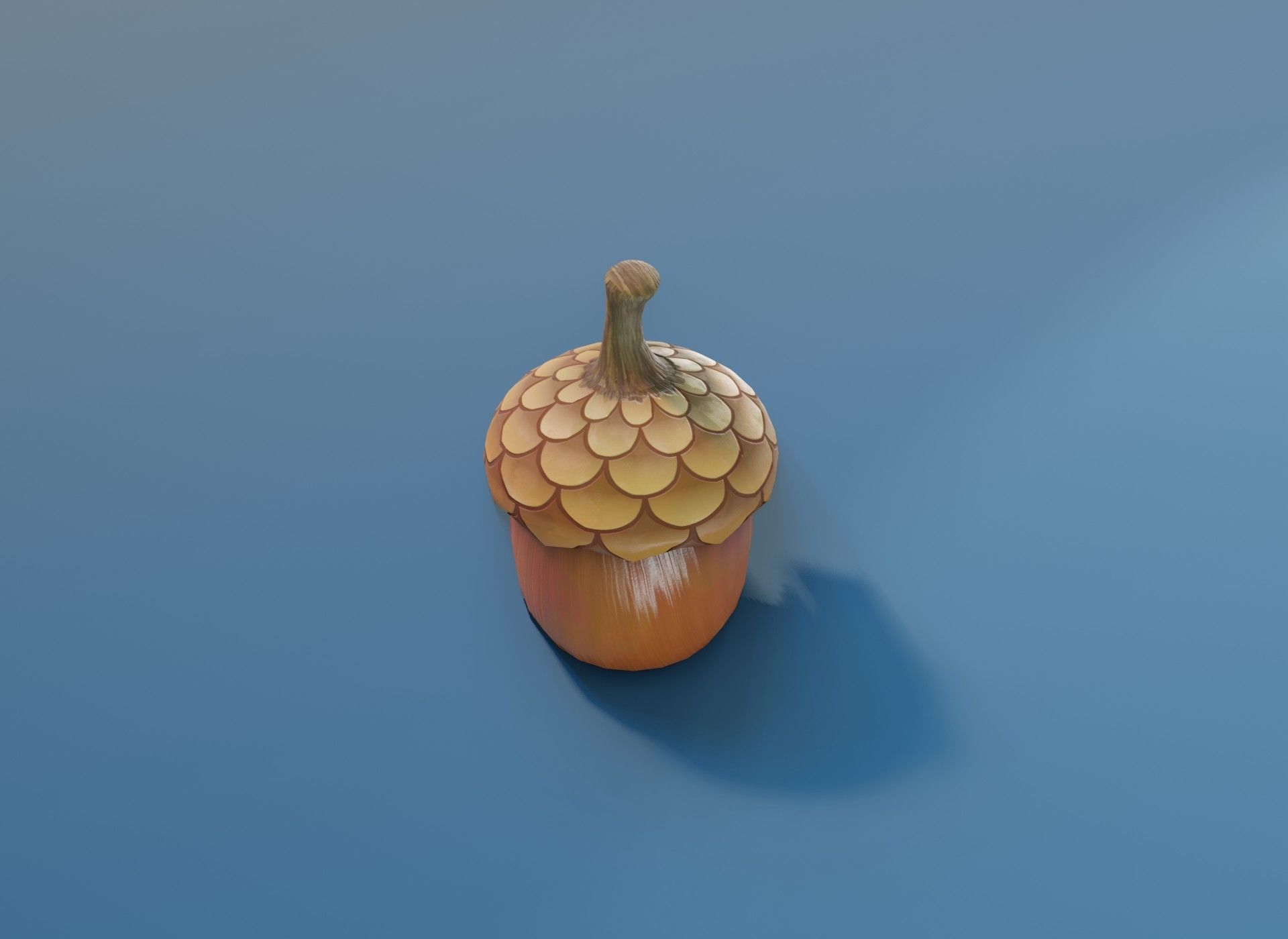 Cartoon Acorn 3D Model Low-poly 3D model_13