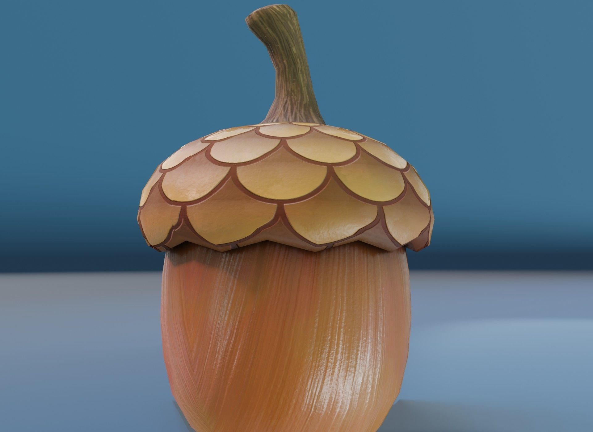 Cartoon Acorn 3D Model Low-poly 3D model_16