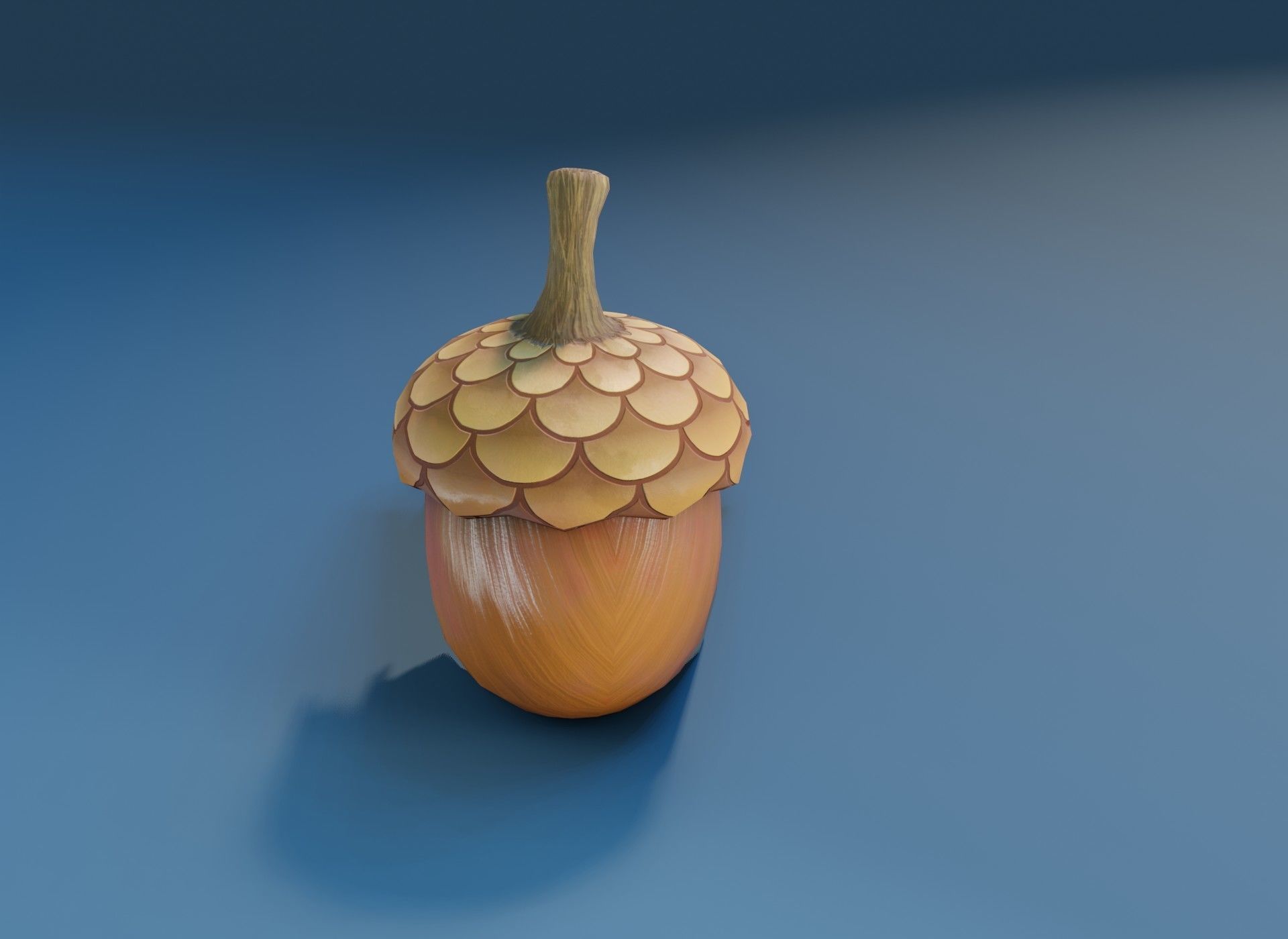Cartoon Acorn 3D Model Low-poly 3D model_19
