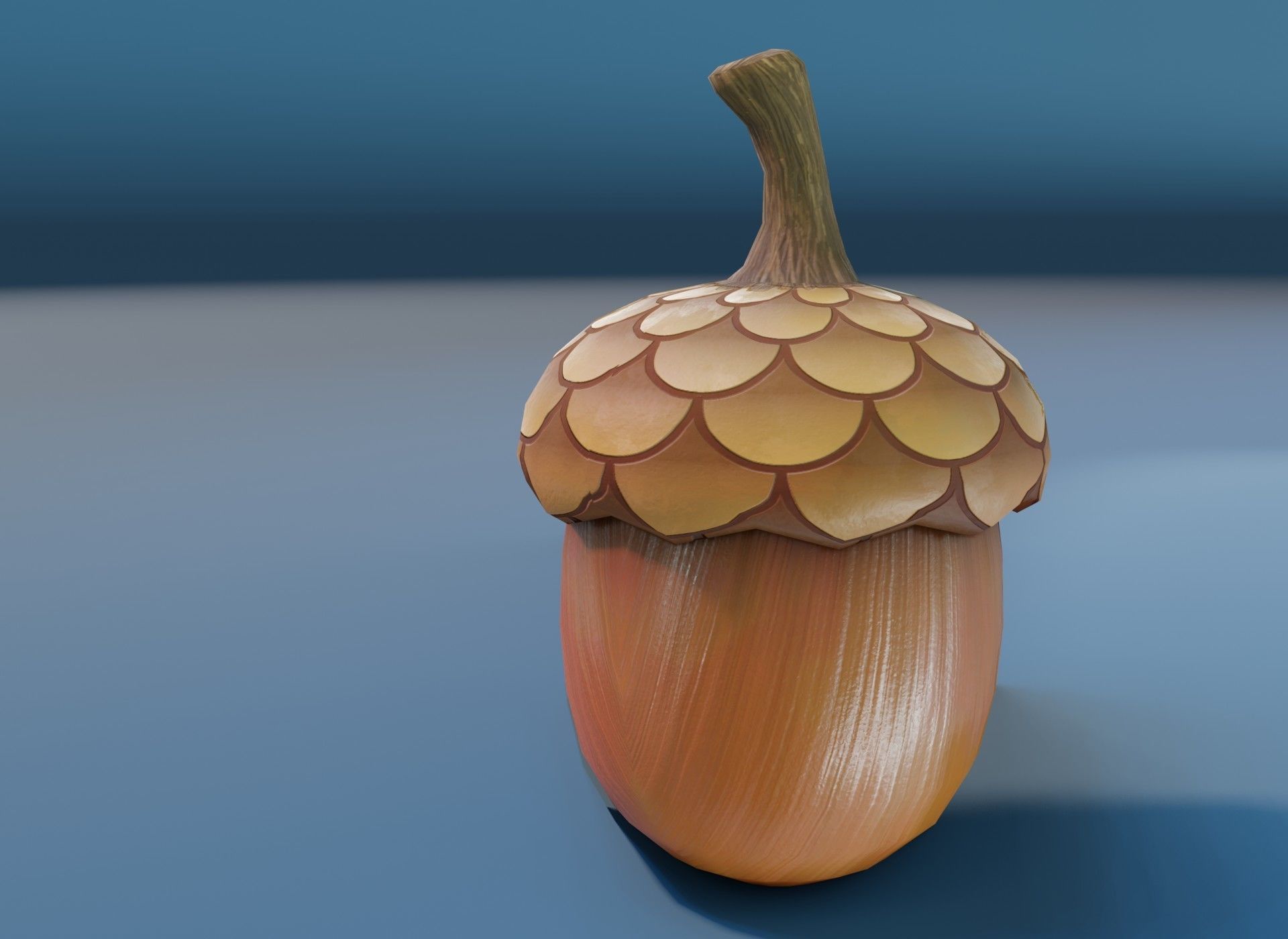 Cartoon Acorn 3D Model Low-poly 3D model_17