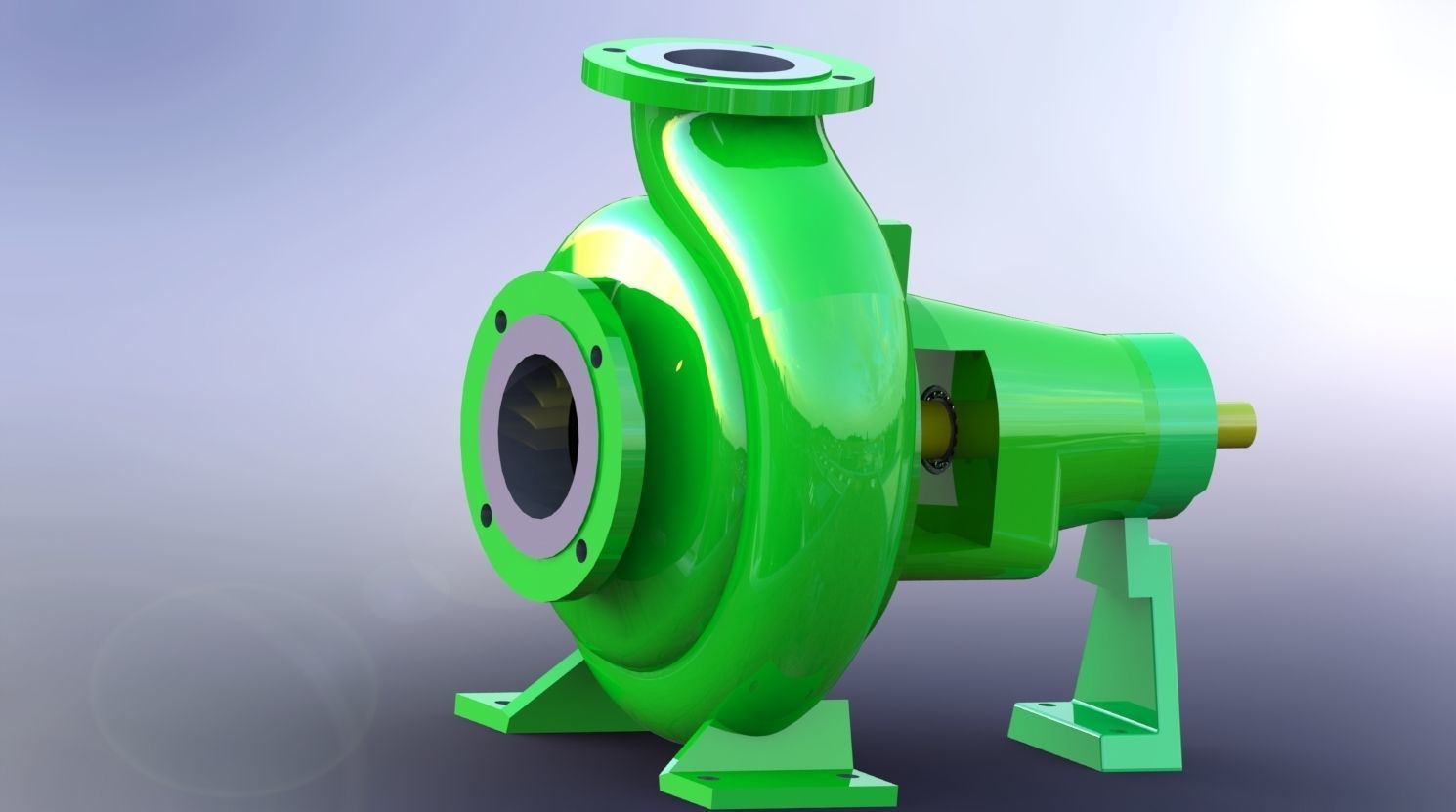 Centrifugal pump one point 5 kW 3D print model_5