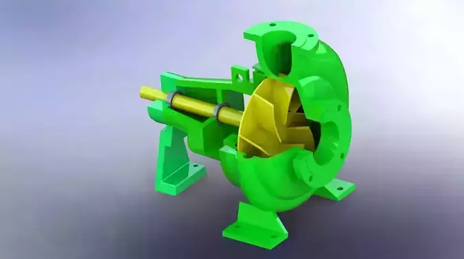 Centrifugal pump one point 5 kW 3D print model