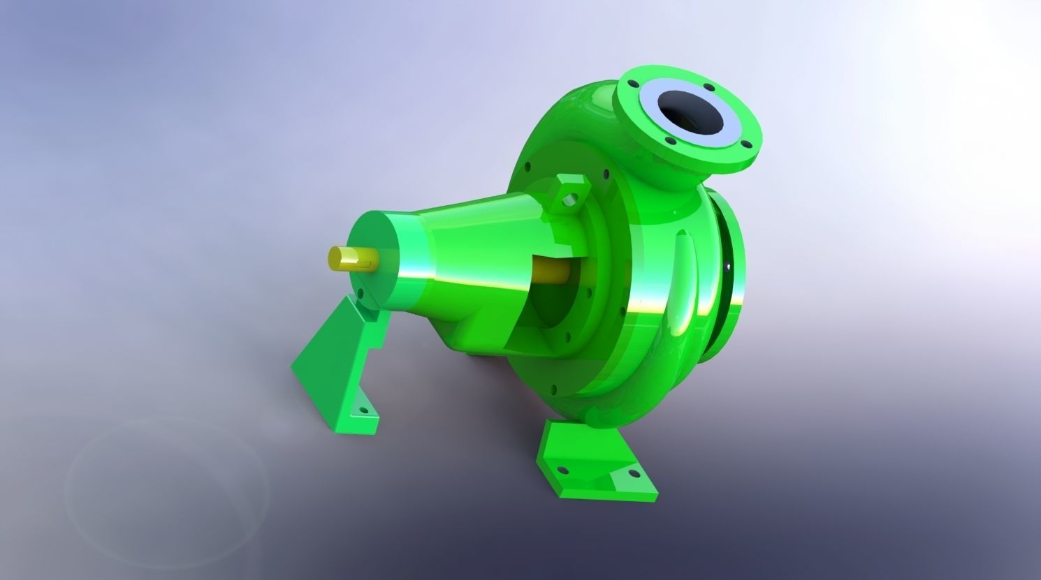 Centrifugal pump one point 5 kW 3D print model_4