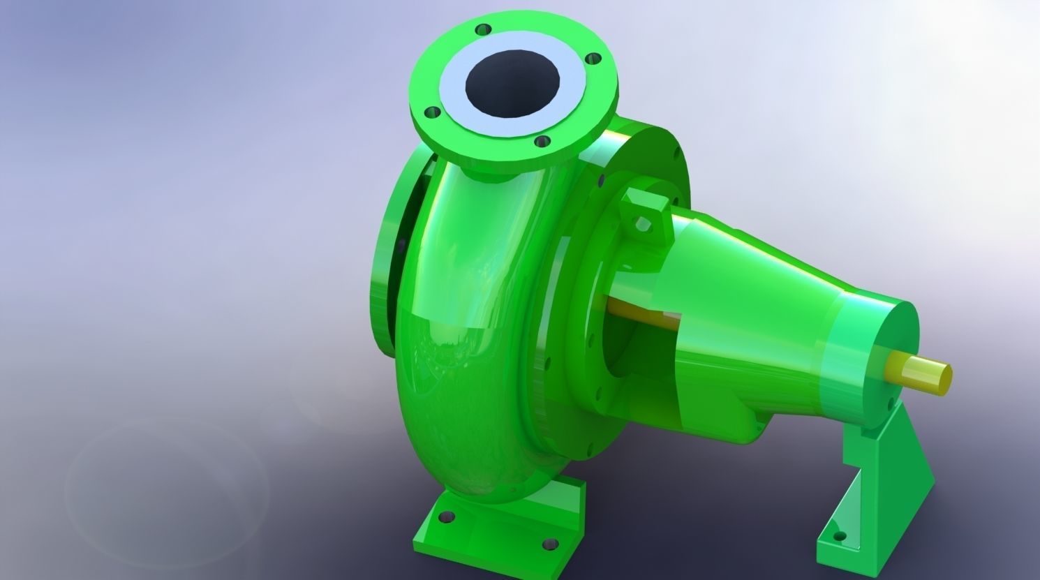 Centrifugal pump one point 5 kW 3D print model_6
