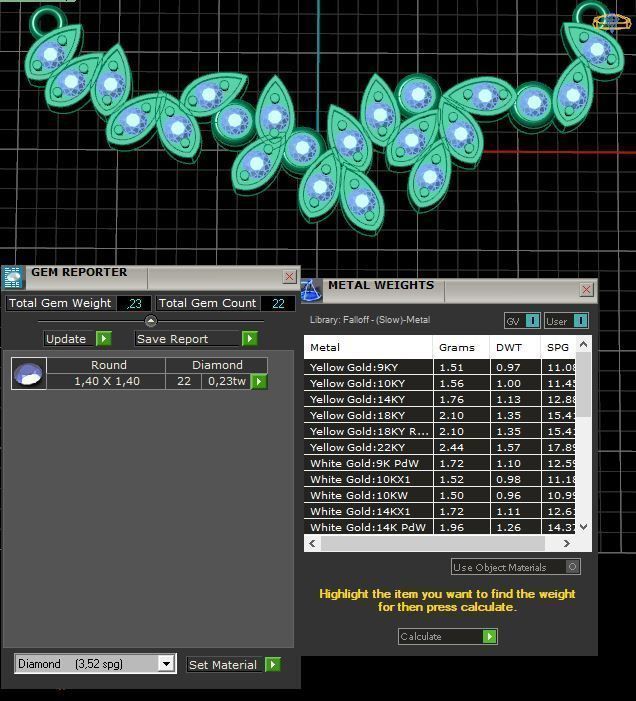 Leaf Set of Diamond Golden Earrings Ring and Pendant 3D Model Collection_10