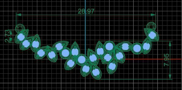 Leaf Set of Diamond Golden Earrings Ring and Pendant 3D Model Collection_9