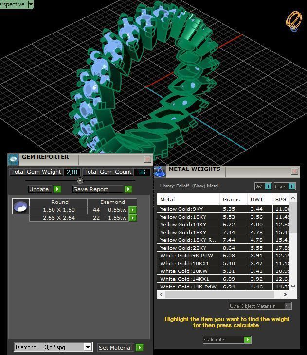 Leaf Set of Diamond Golden Earrings Ring and Pendant 3D Model Collection_11
