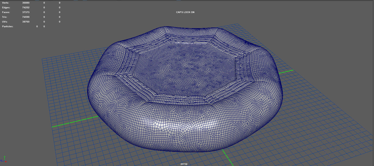 Modular inflatable water park TRAMPOLINE Low-poly 3D model_5