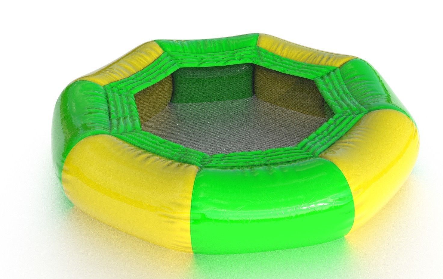 Modular inflatable water park TRAMPOLINE Low-poly 3D model_1