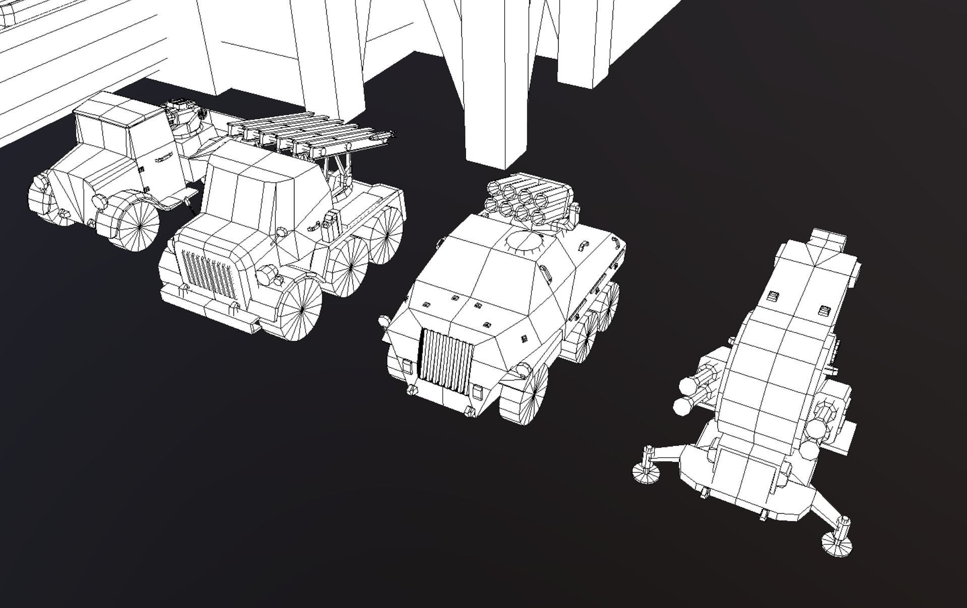 Military pack Low-poly 3D model_6