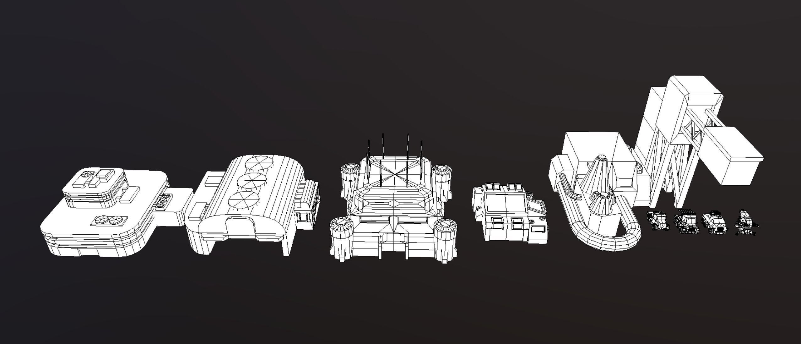 Military pack Low-poly 3D model_4