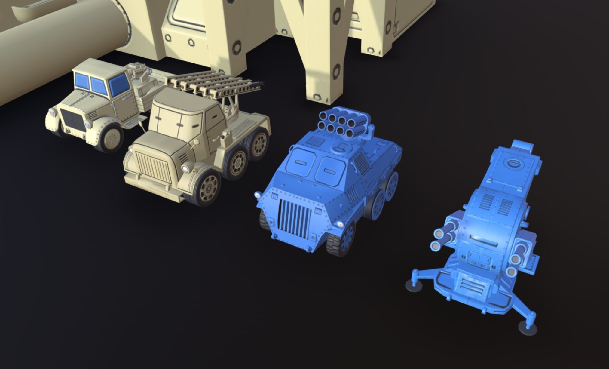 Military pack Low-poly 3D model_5