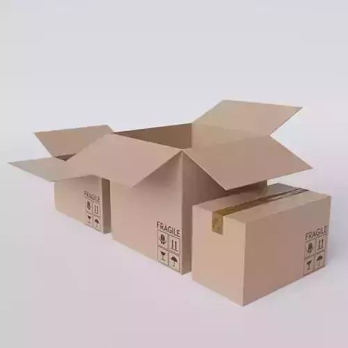 Cardboard Boxes 3D model