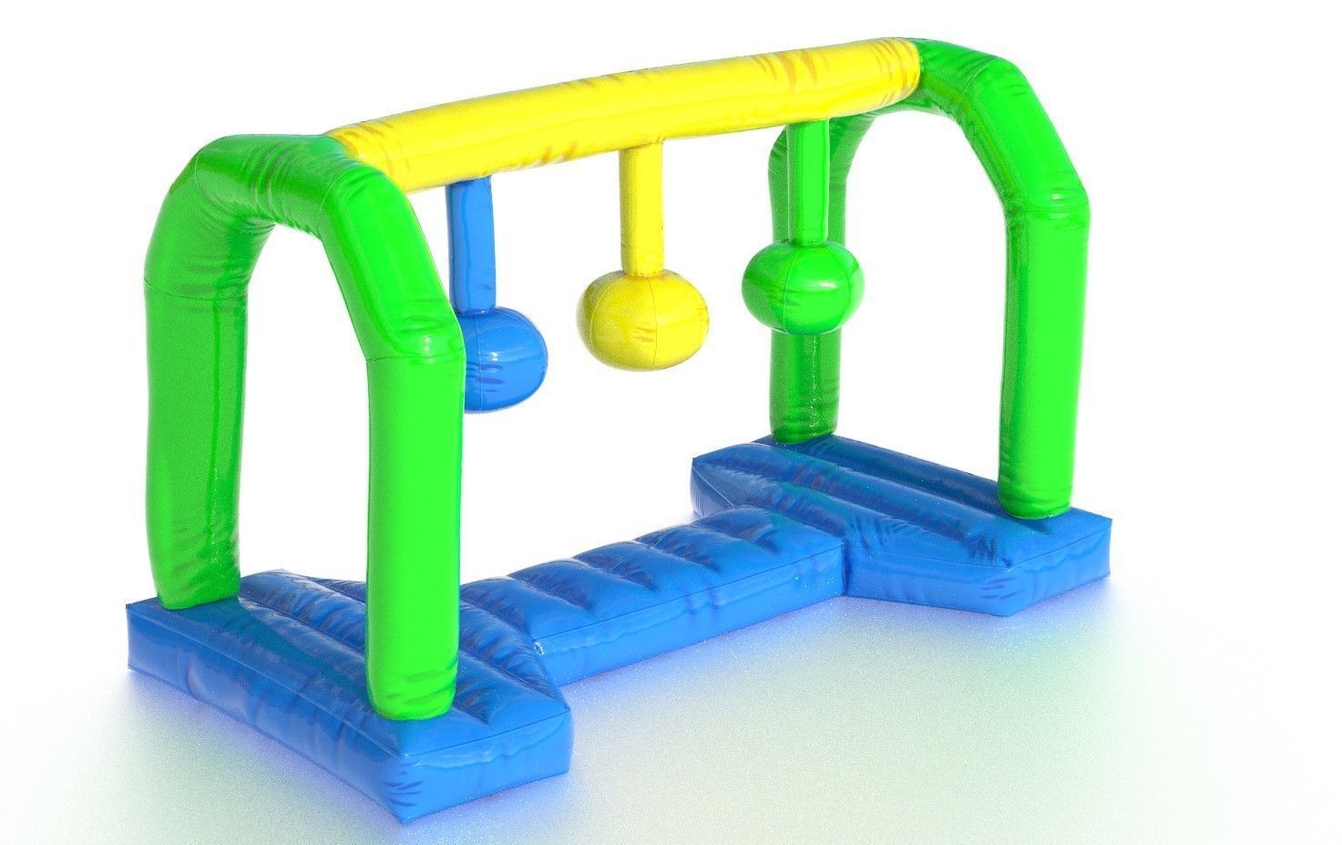 Modular inflatable water park WRECKING BALLS Low-poly 3D model_1