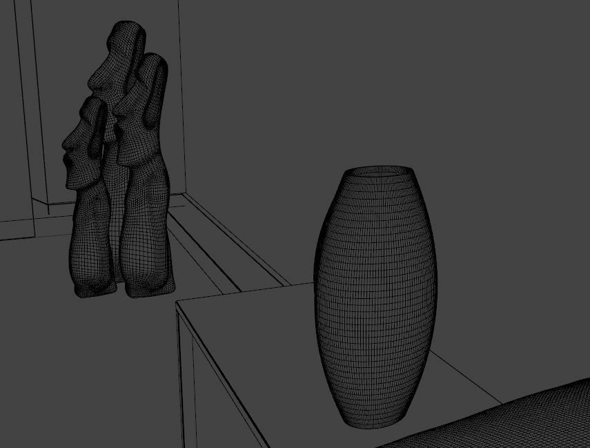 Bedroom interior design - forest view 3D model_16