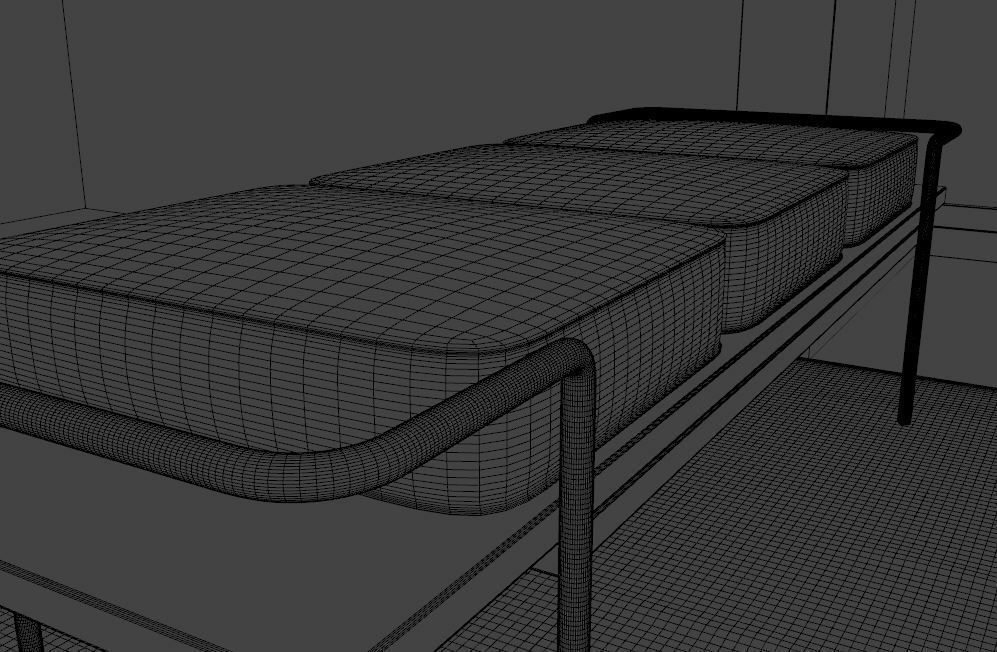 Bedroom interior design - forest view 3D model_15