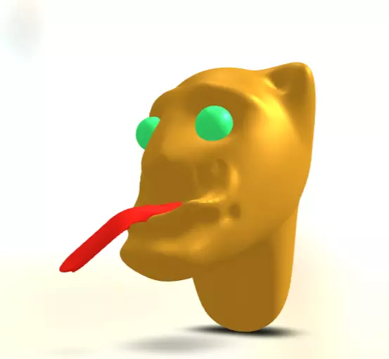 Crazy Panther Head Free 3D model