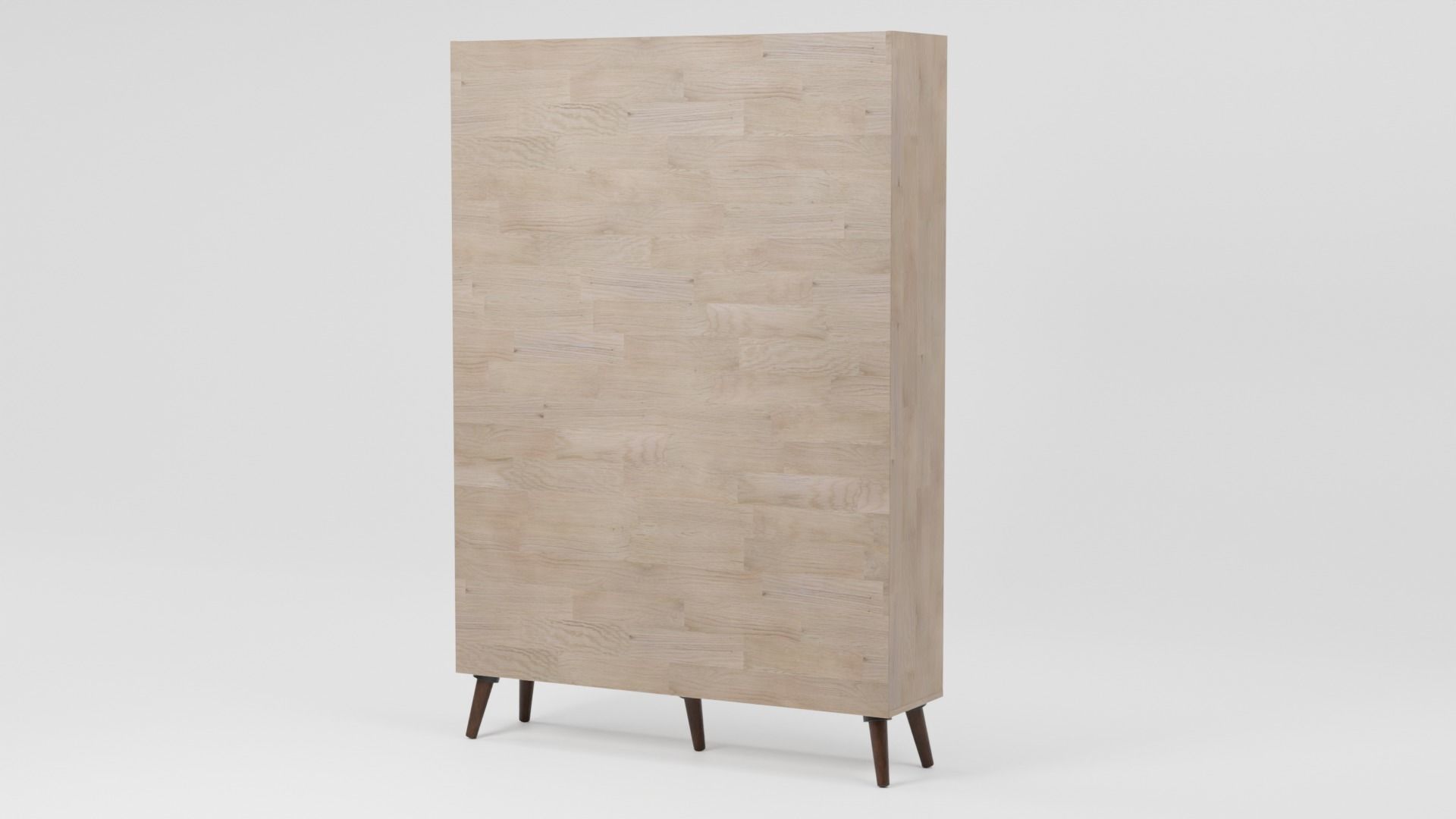 ALLOA Bookcase Light Wood with Grey 3D model_3