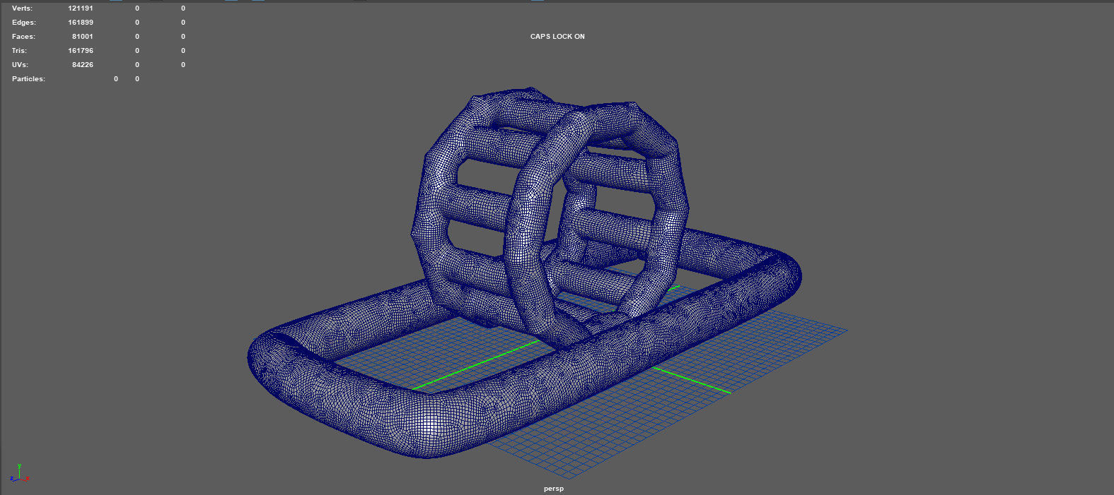 Modular inflatable water park ROLLER WALKER Low-poly 3D model_6