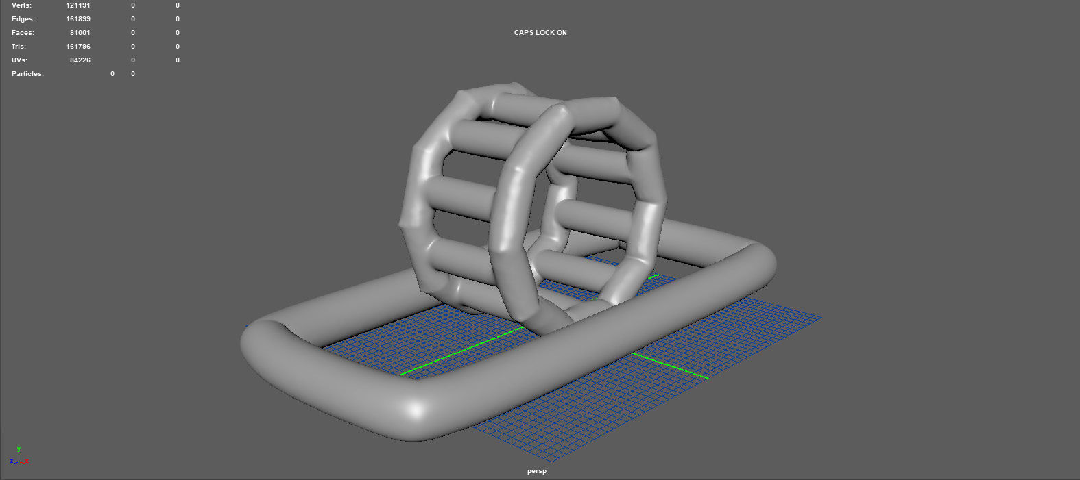 Modular inflatable water park ROLLER WALKER Low-poly 3D model_5