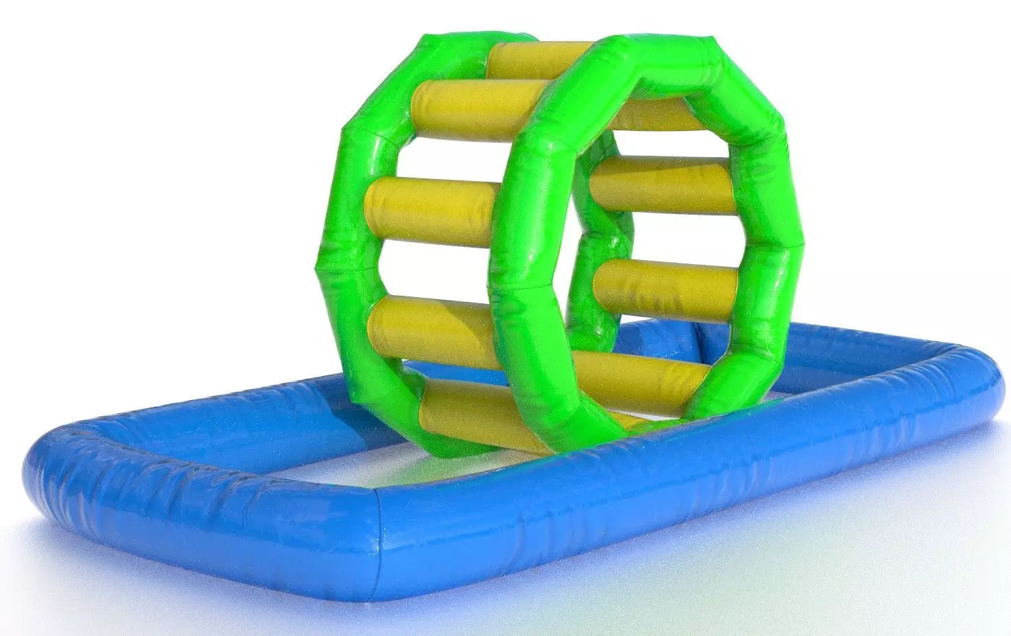 Modular inflatable water park ROLLER WALKER Low-poly 3D model_0