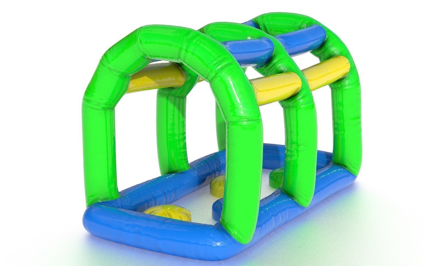 Modular inflatable water park MONKEY HANDER Low-poly 3D model_3