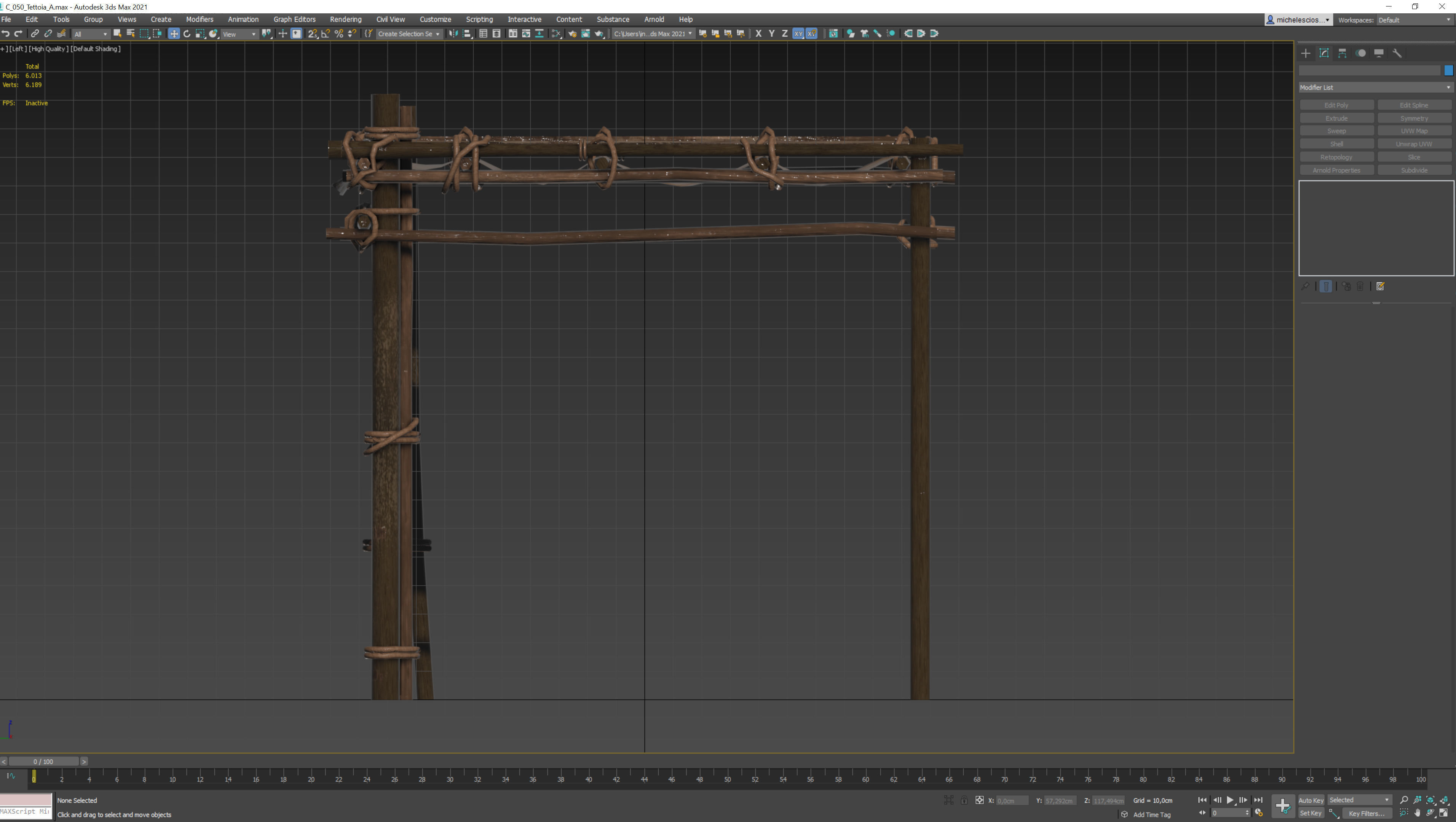 medieval canopy low poly 3d model  Low-poly 3D model_4
