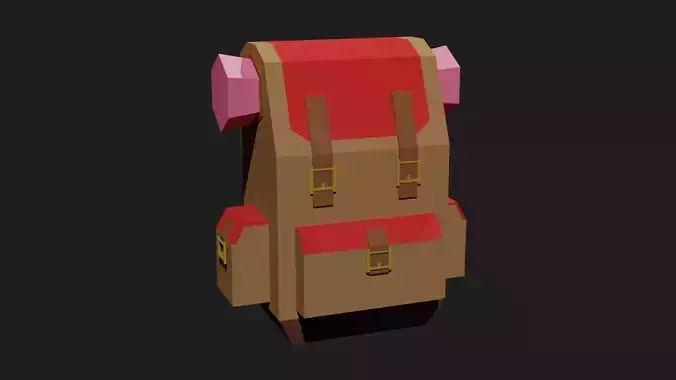 Lowpoly Camping Backpack