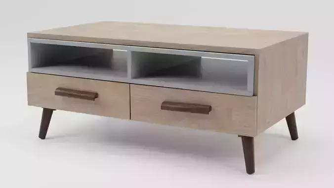 ALLOA Coffee Table Light Wood with Grey