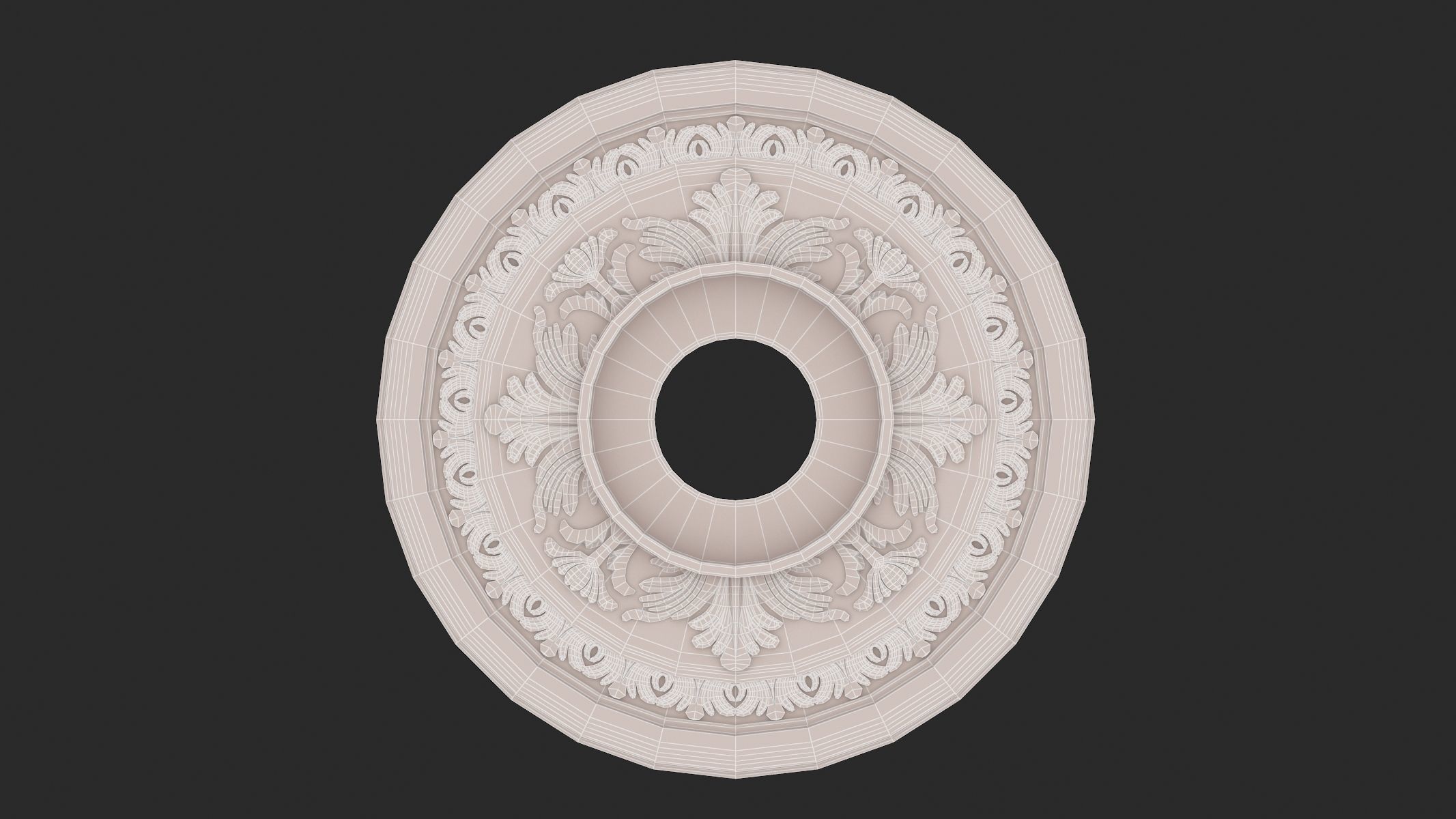 Classic Ceiling Medallion 11  3D model_5
