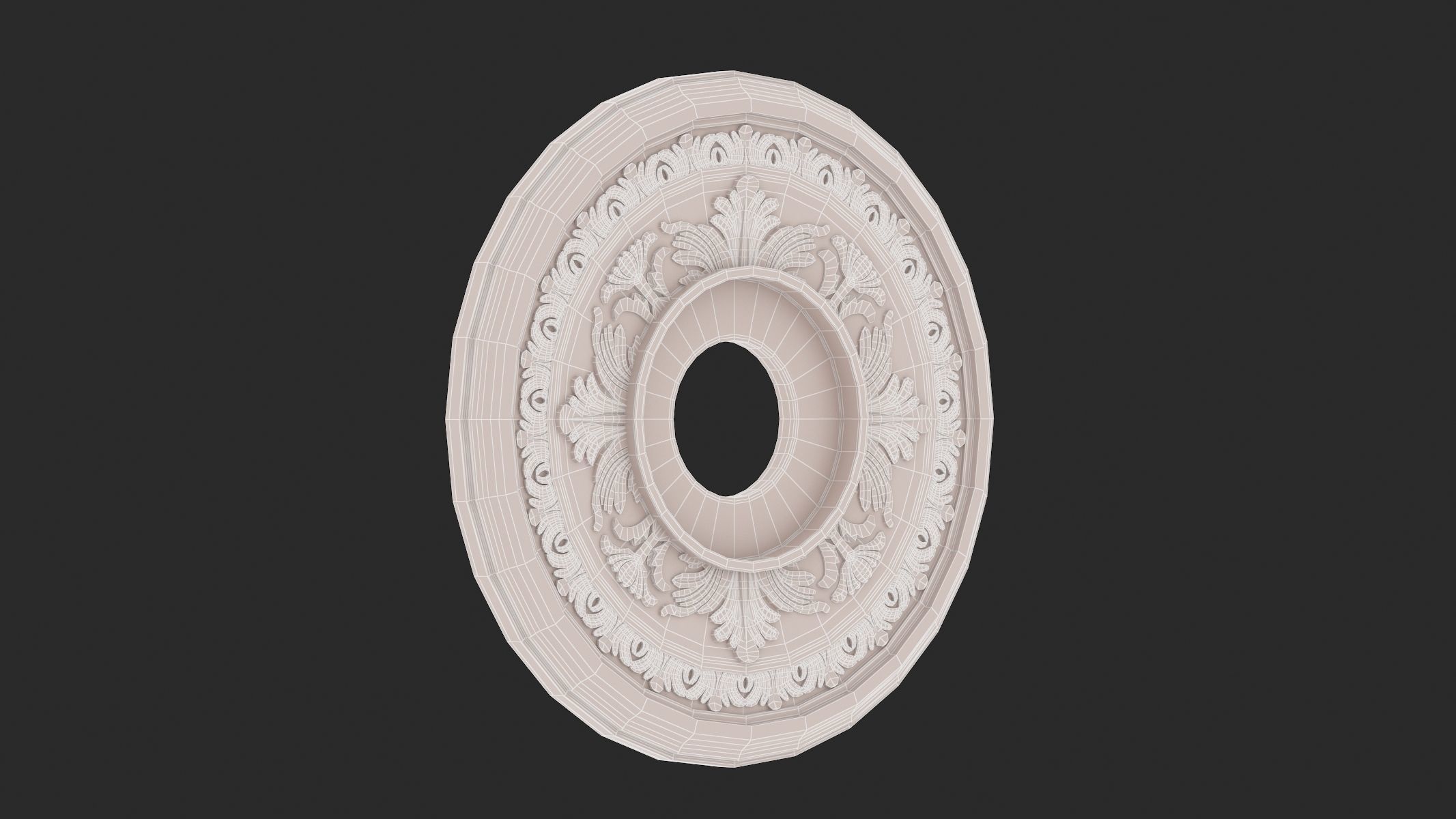 Classic Ceiling Medallion 11  3D model_6