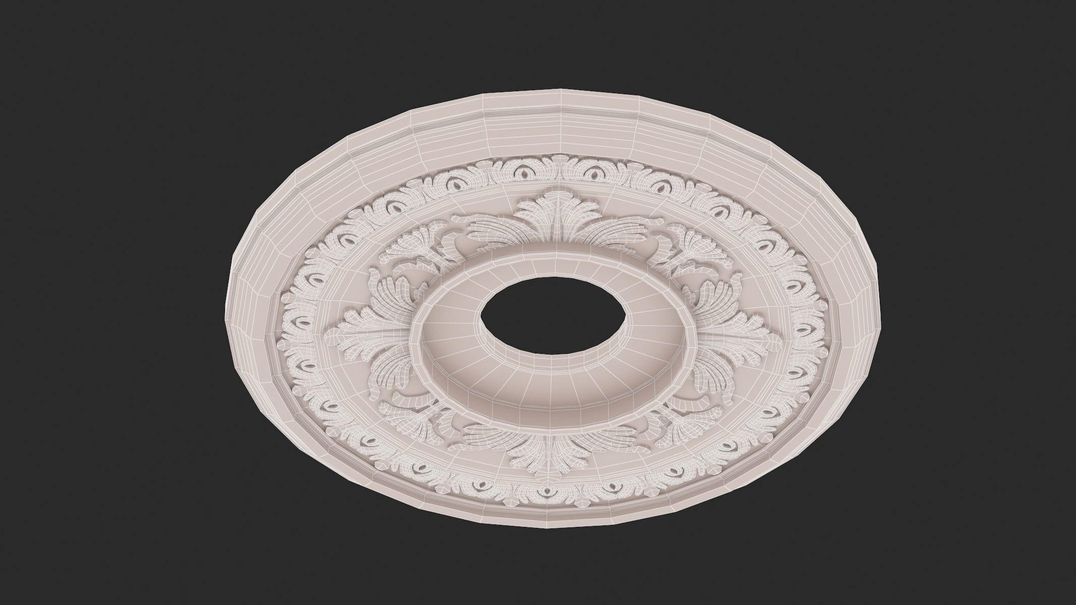 Classic Ceiling Medallion 11  3D model_8