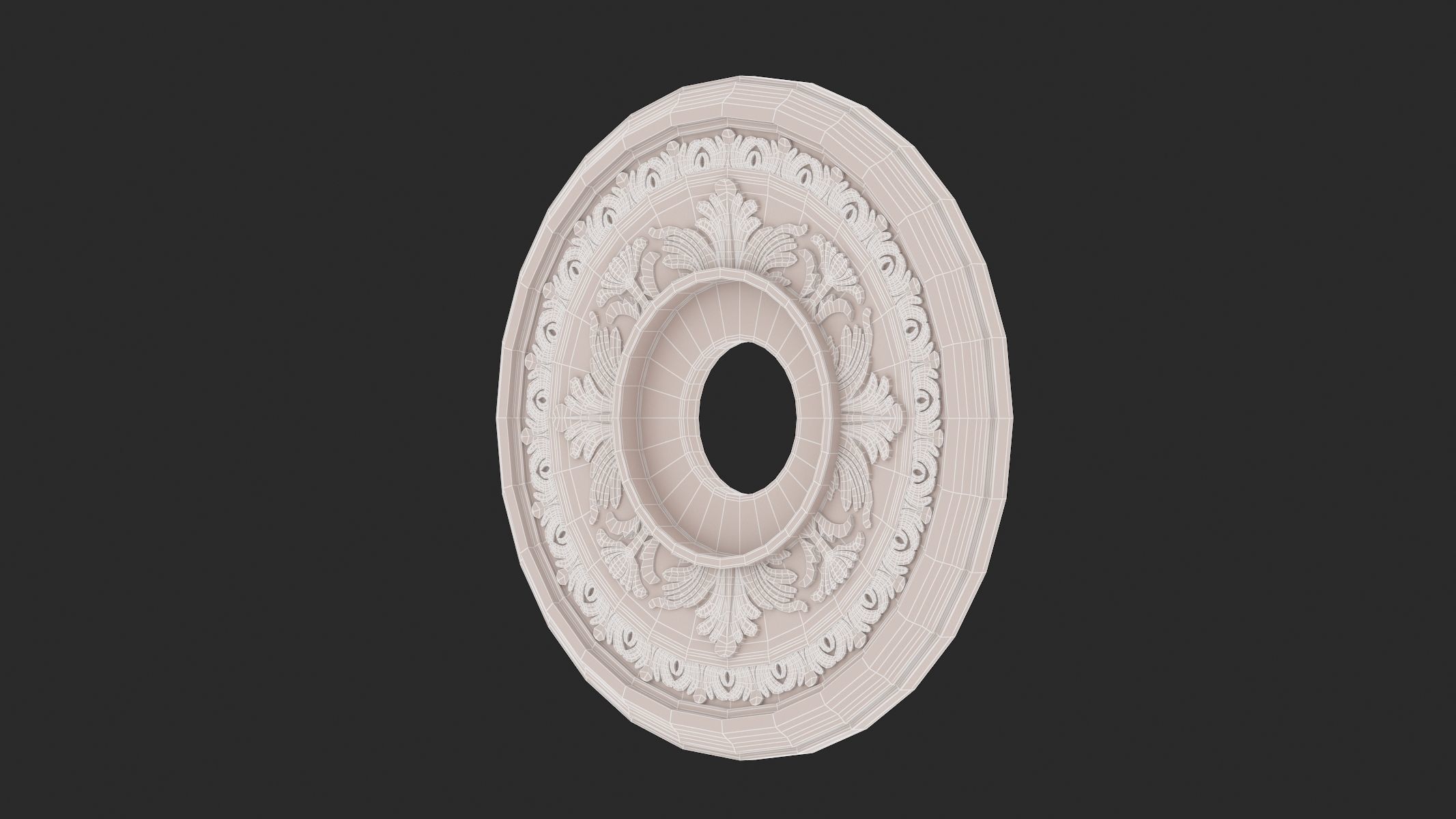 Classic Ceiling Medallion 11  3D model_7