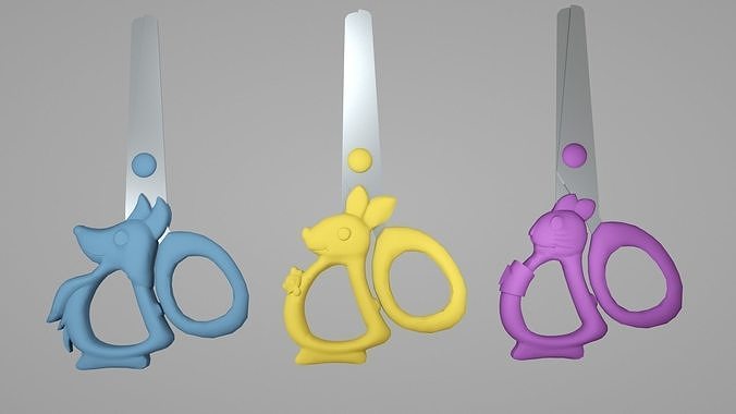 Scissors animals Low-poly 3D model