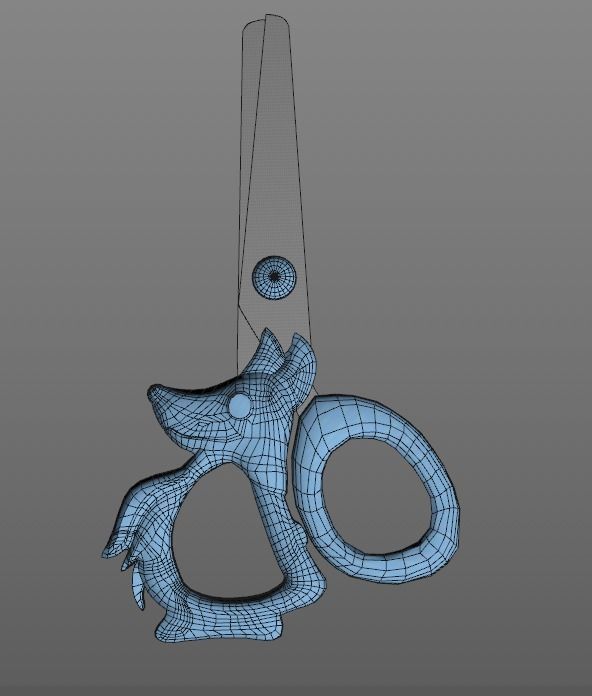 Scissors animals Low-poly 3D model_6