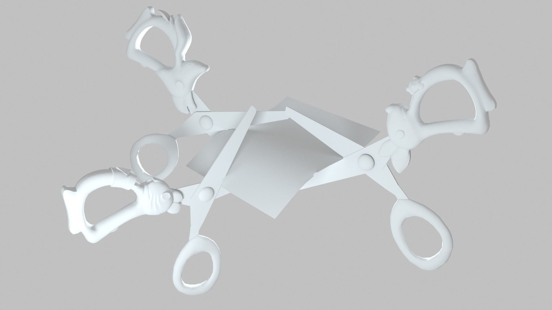 Scissors animals Low-poly 3D model_2