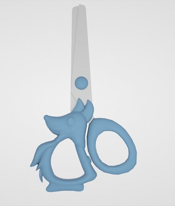 Scissors animals Low-poly 3D model_4