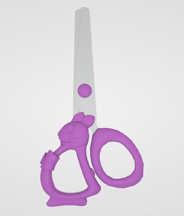 Scissors animals Low-poly 3D model_5
