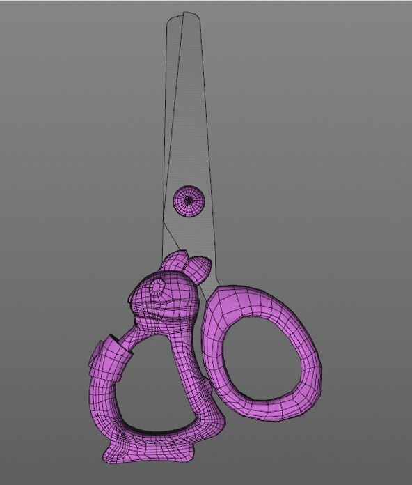Scissors animals Low-poly 3D model_7