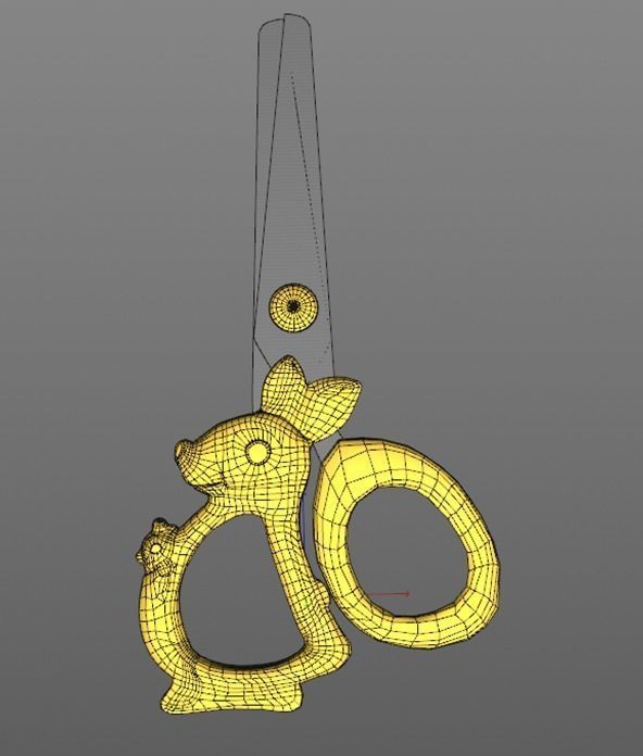 Scissors animals Low-poly 3D model_9
