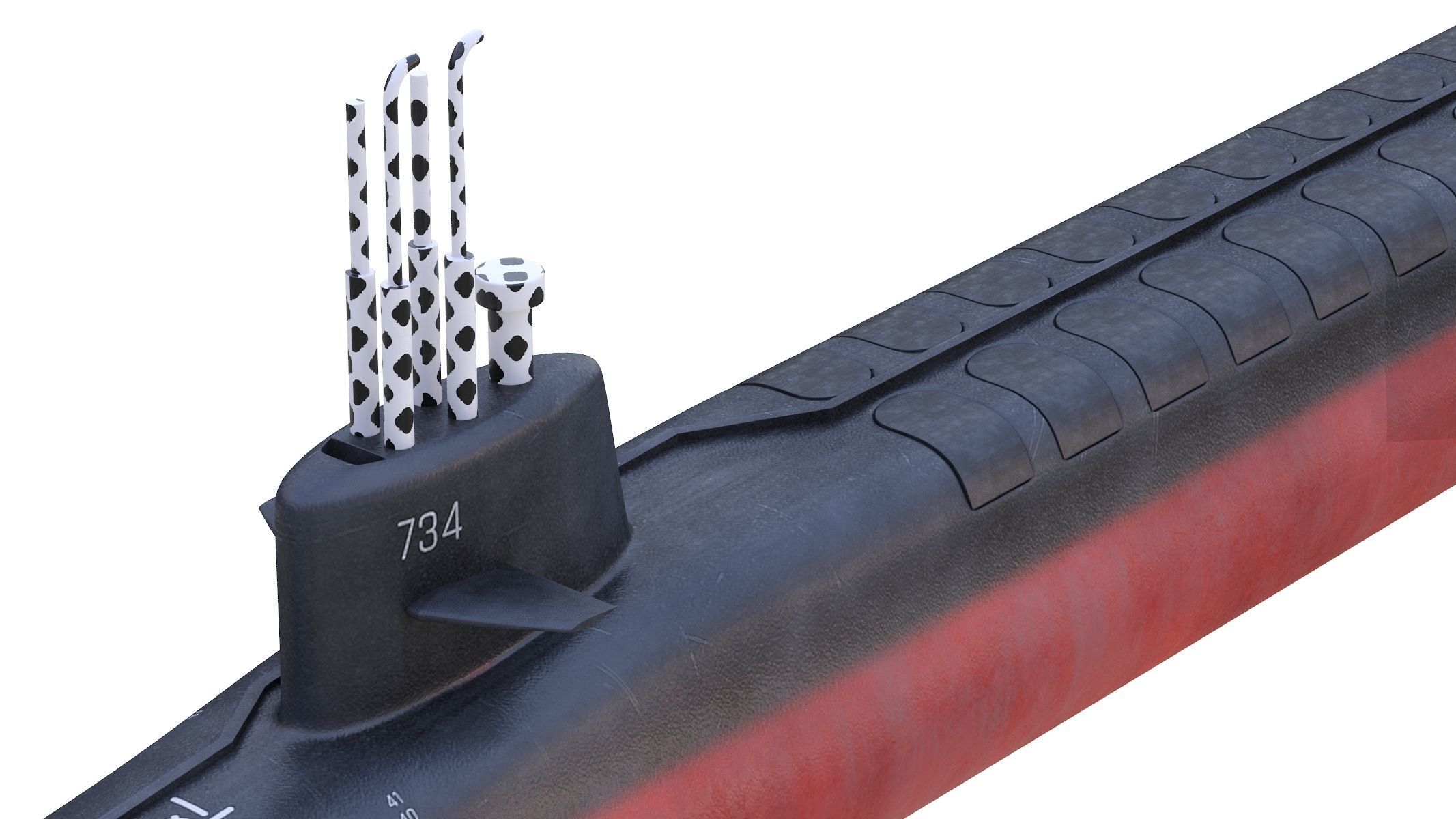 USS Tennessee SSBN-734 3D model_7