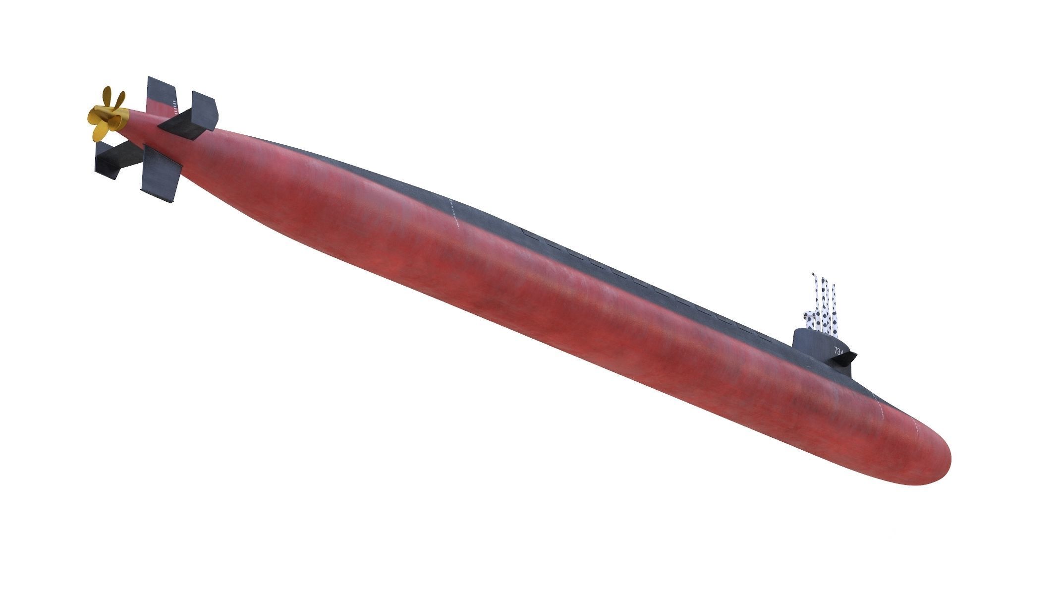 USS Tennessee SSBN-734 3D model_4