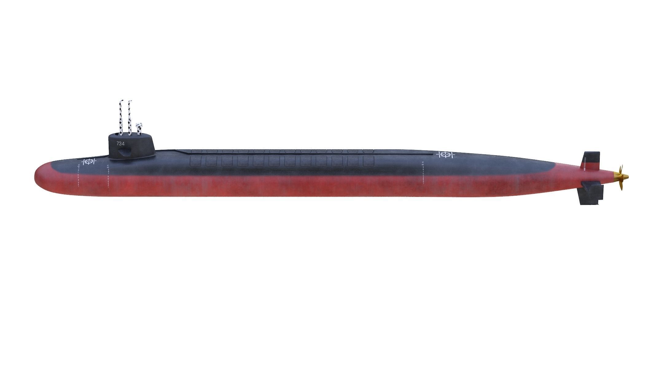 USS Tennessee SSBN-734 3D model_1