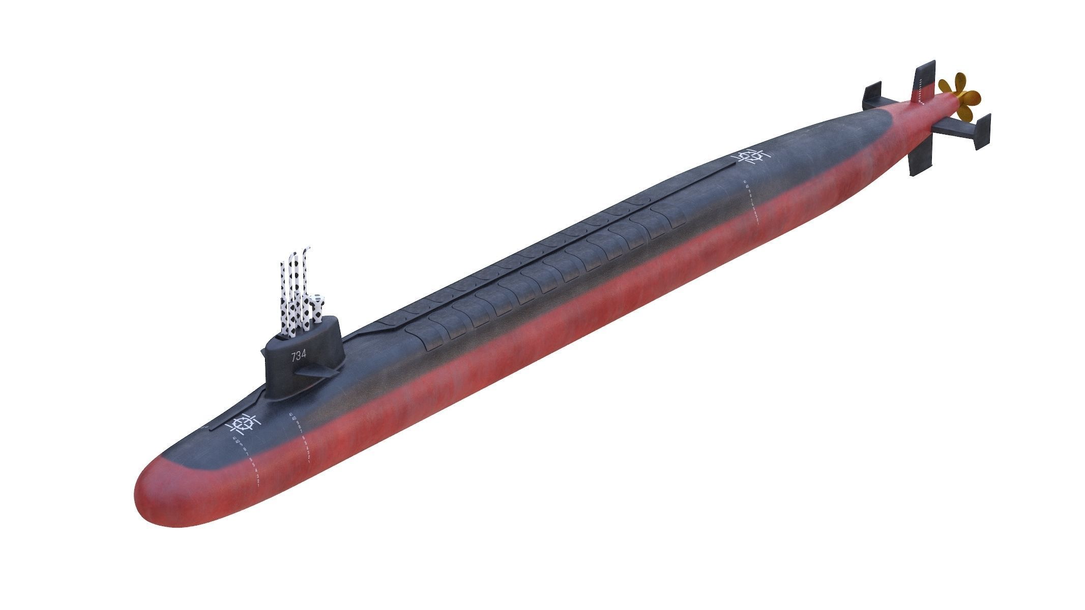 USS Tennessee SSBN-734 3D model_2
