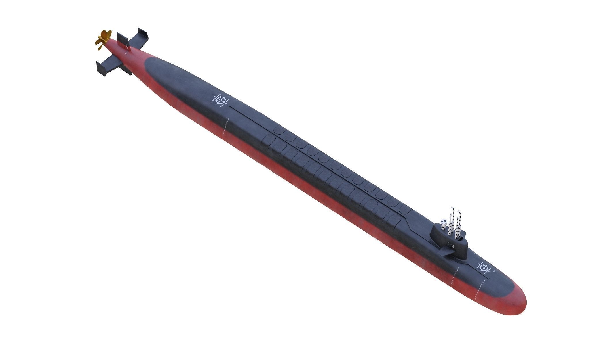 USS Tennessee SSBN-734 3D model_3